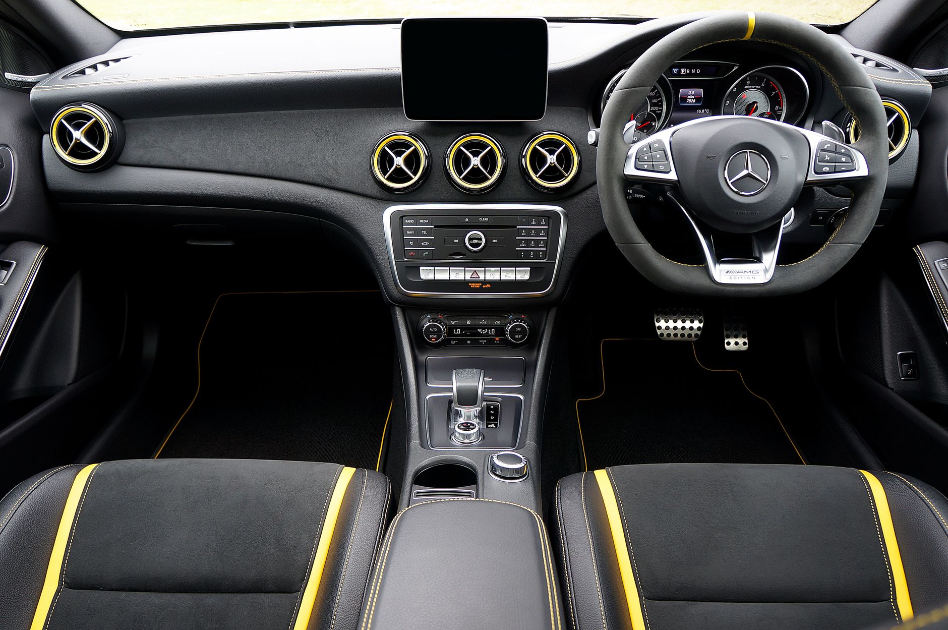 Explore the sleek and modern interior of a Mercedes-Benz, showcasing luxury design and advanced features.